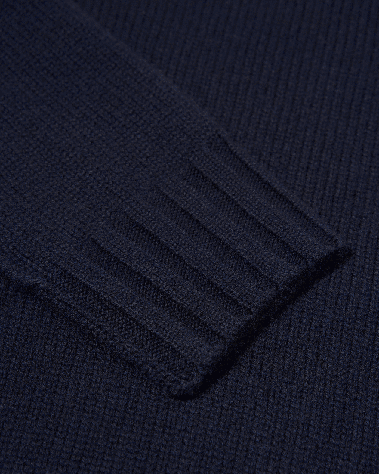 Navy Chunky Cashmere Crew Neck Sweater
