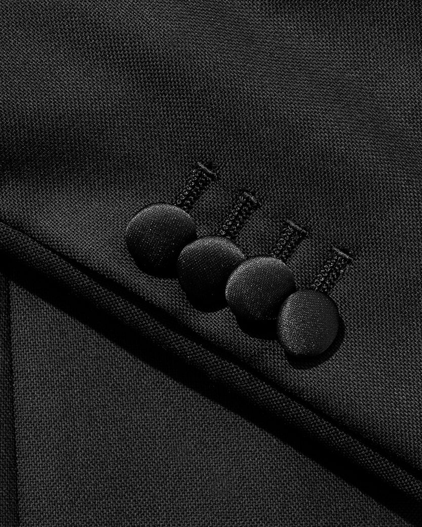 Wool Tuxedo Double-Breasted Black