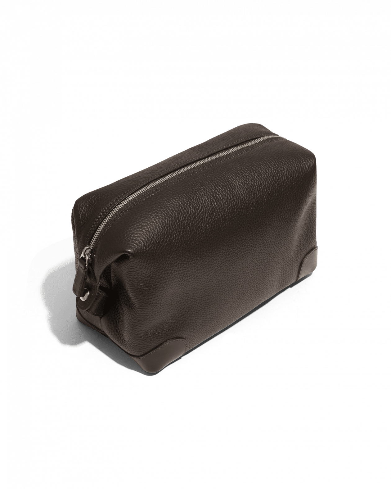 Wash Bag Brown Calf Leather Single Compartment