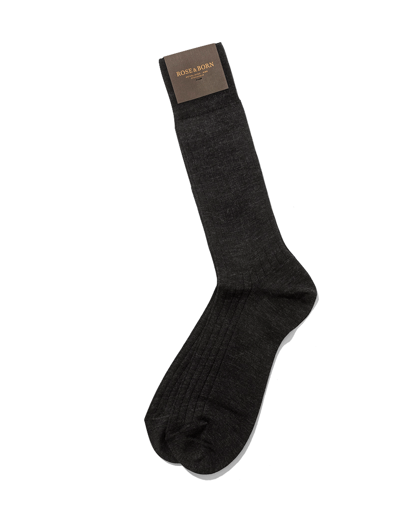 Wool Ankle Socks Dark Grey