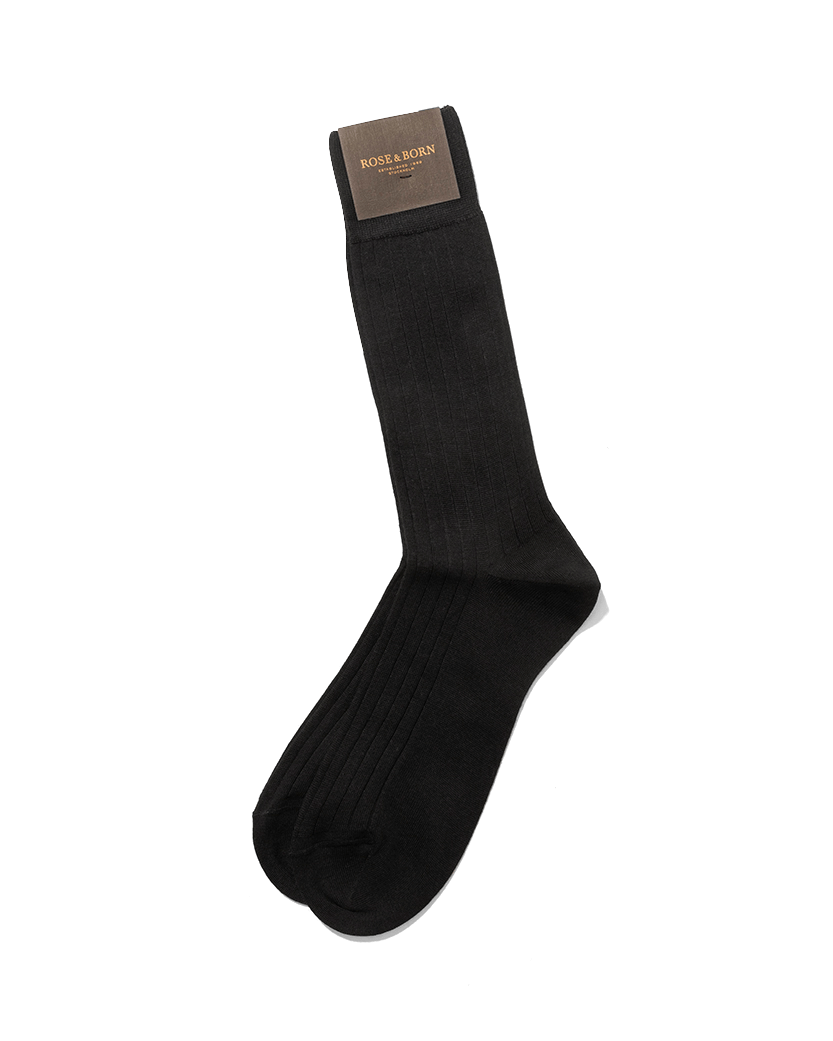 Black Merino Wool Sock