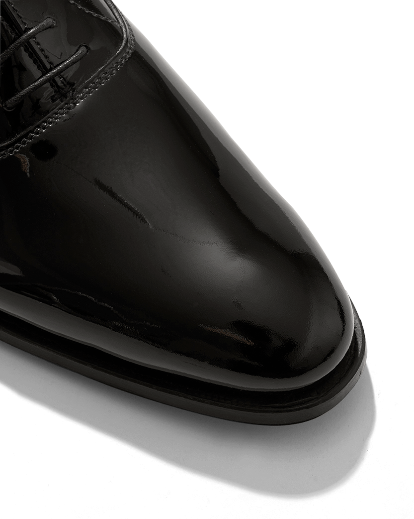 Crockett & Jones Overton Black Patent Oxford Shoes