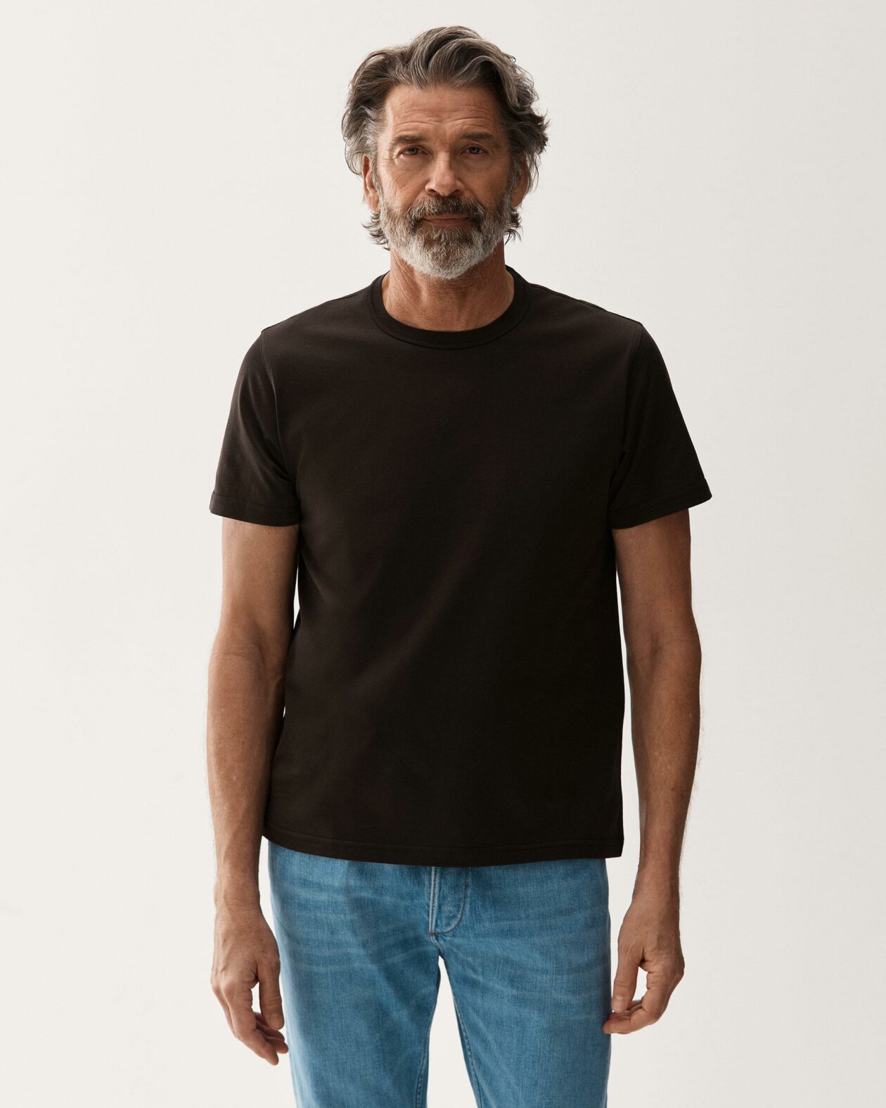 Dark Brown mercerized cotton T-shirt
