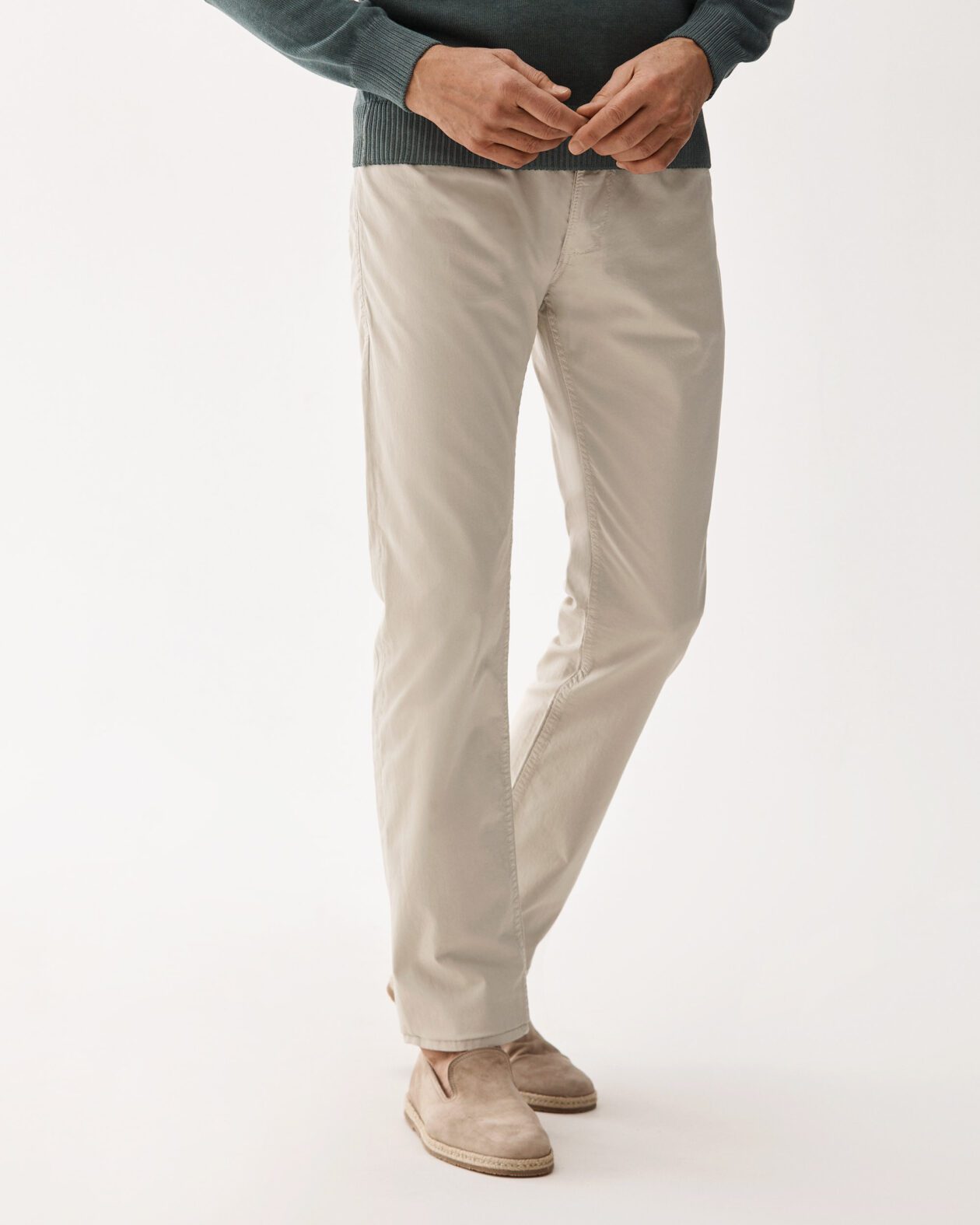 Light Cotton Stretch 5-pocket Trouser Sand