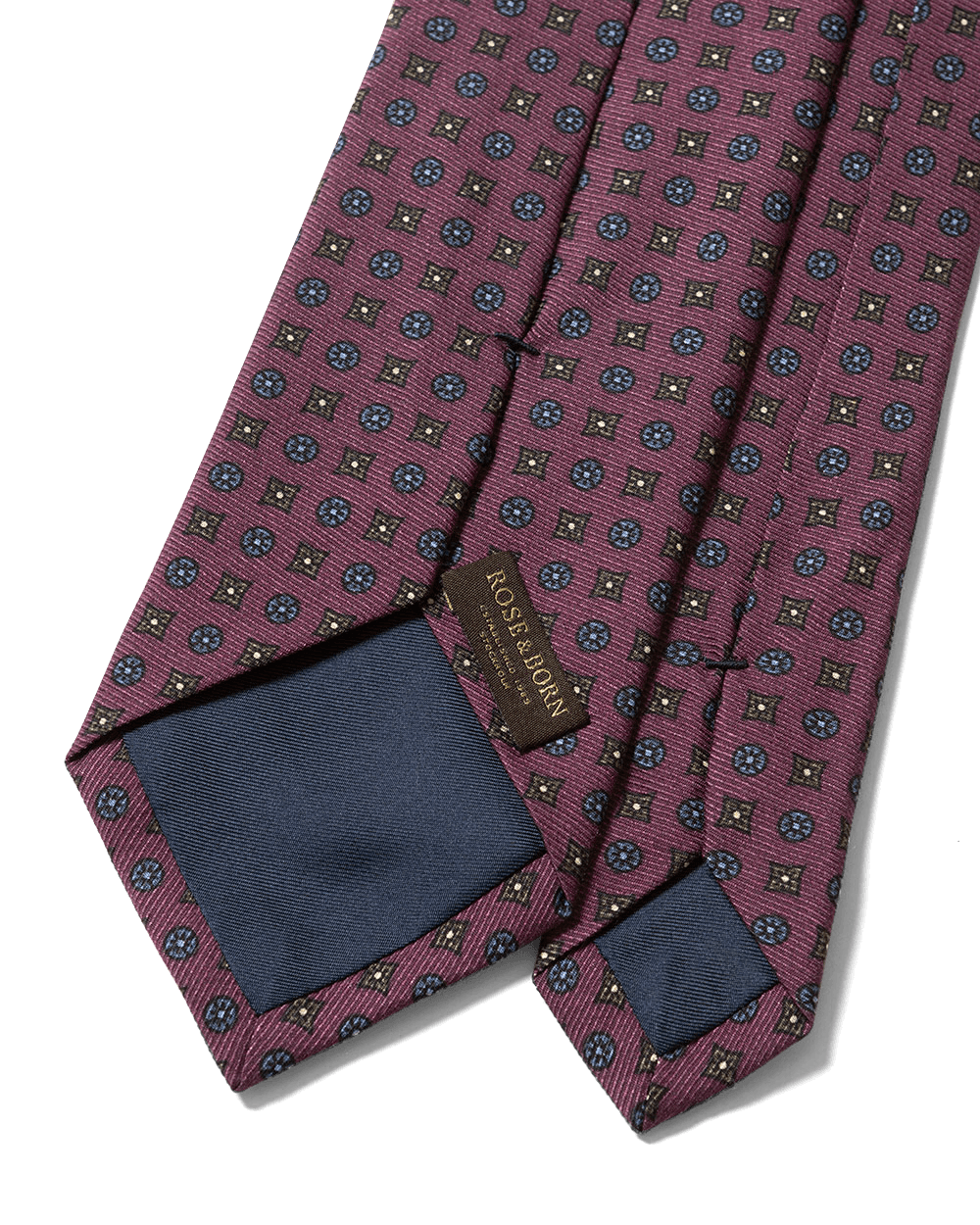 Burgundy Printed Silk Tie