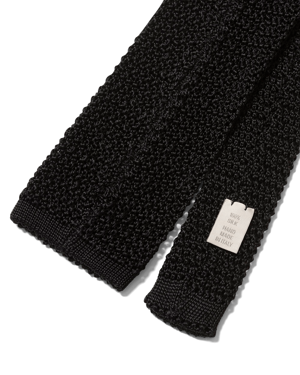 Knitted Silk Tie Black Black
