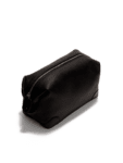 Calf Leather Wash Bag Single Compartment Black