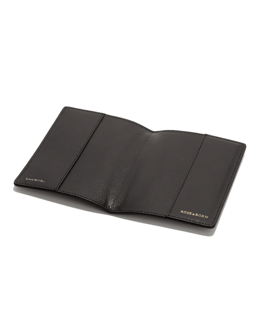 Passport Cover Black Saffiano Leather