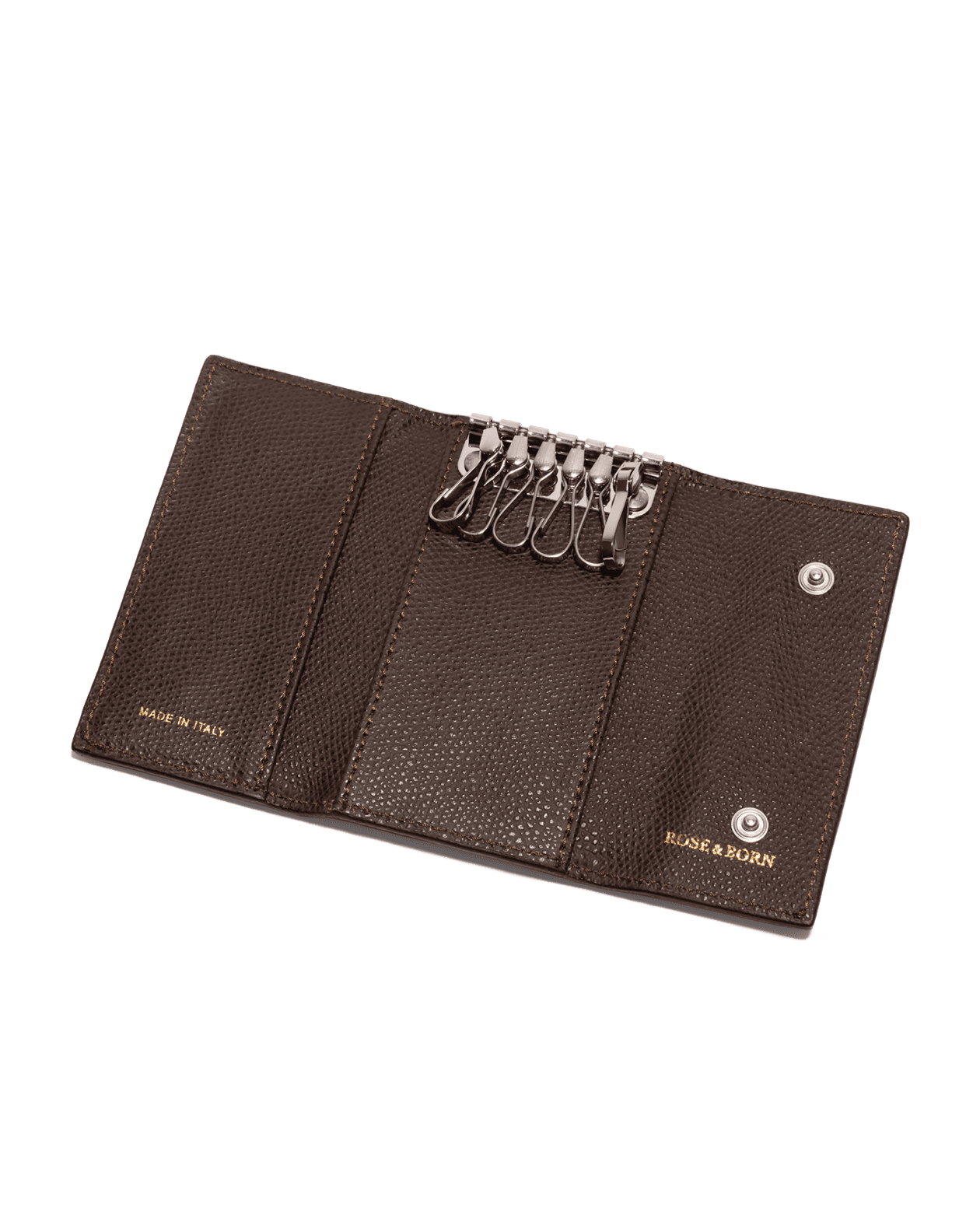Key Holder Saffiano Leather Brown