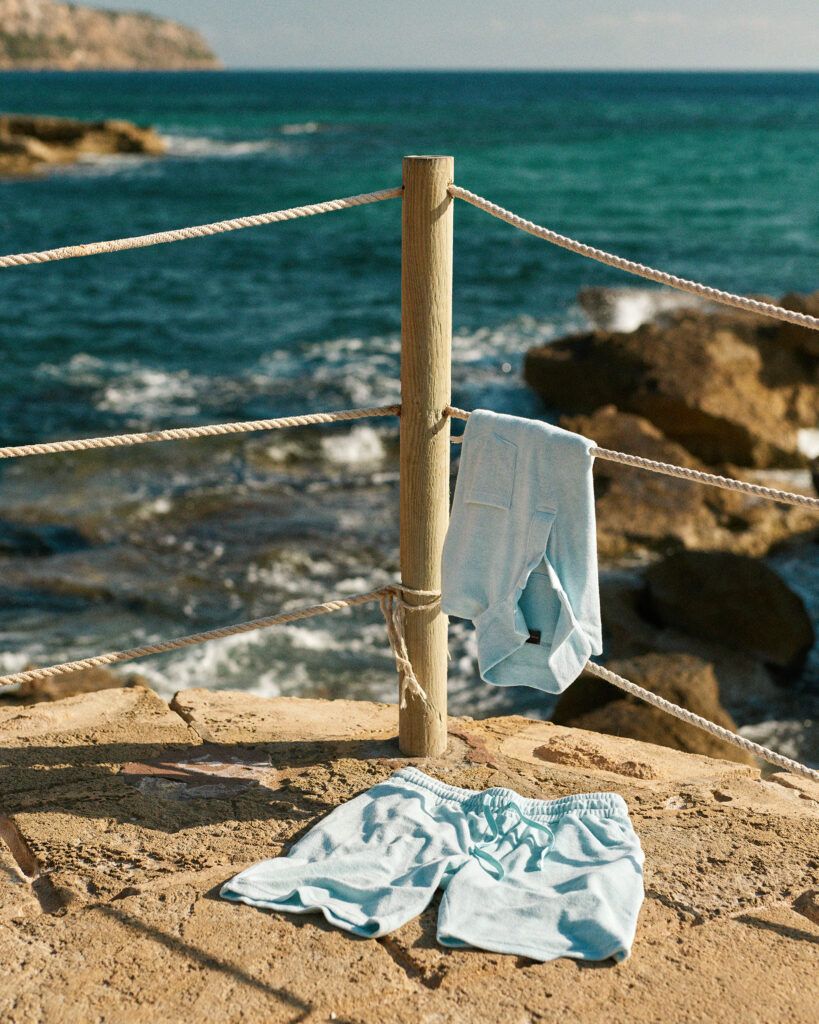 Terry toweling set in the Mallorcan summer breeze 