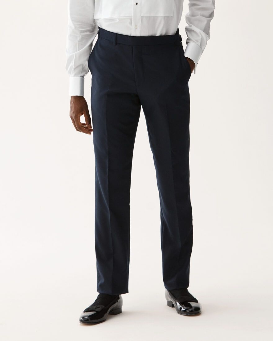 Tuxedo Wool Trousers Navy