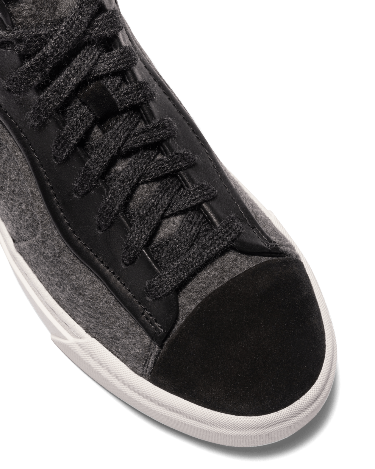 Santoni High Top Flannel Sneaker Grey