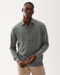 Poloneck Merino Cashmere Sweater Grey