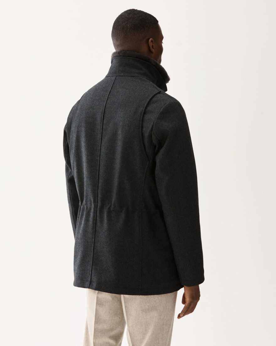 Grey Wool Field Jacket