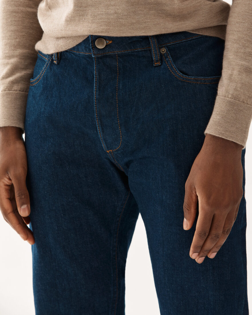 Slim Fit Jeans Mörkblå