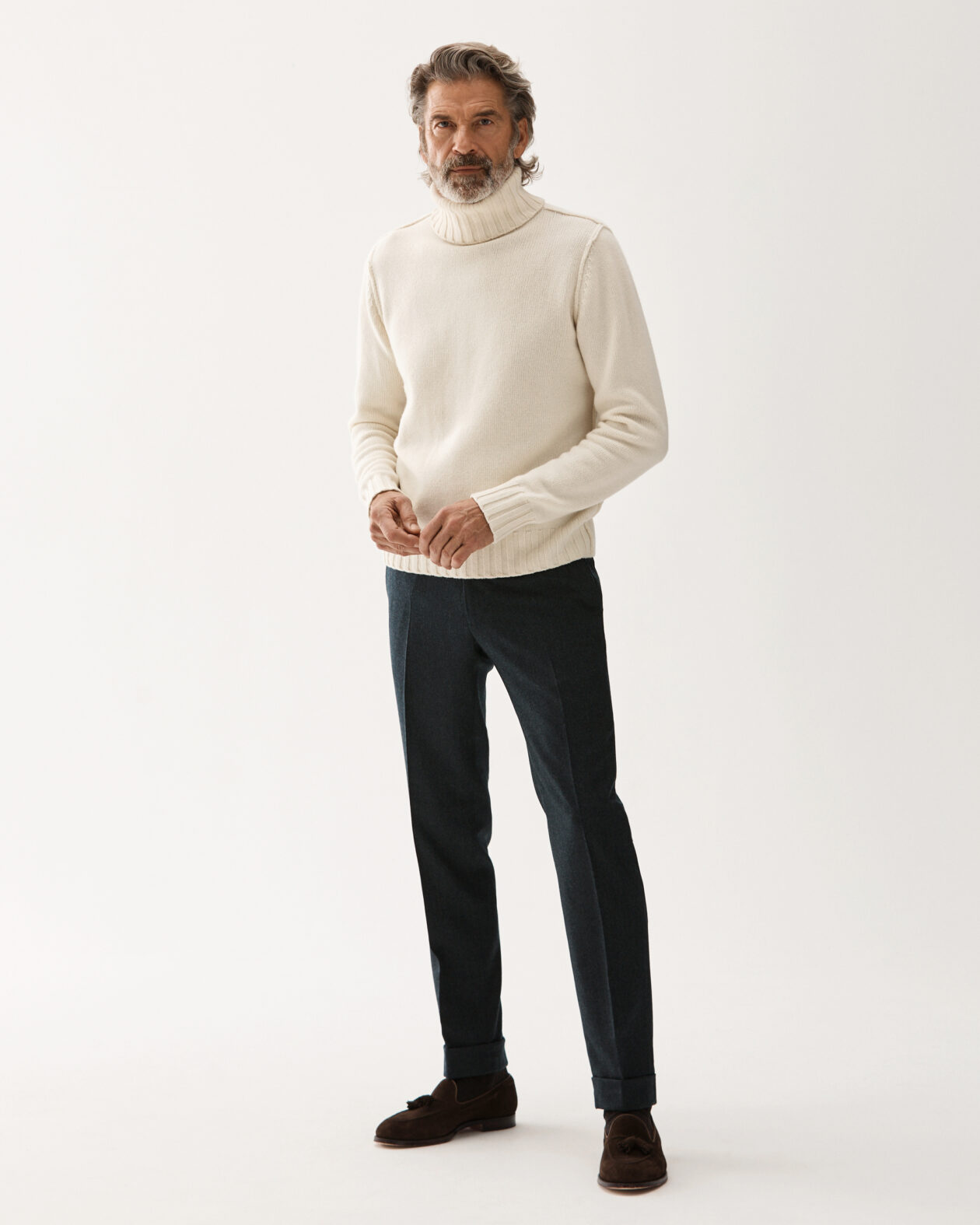 Wool Flannel Trouser Grey