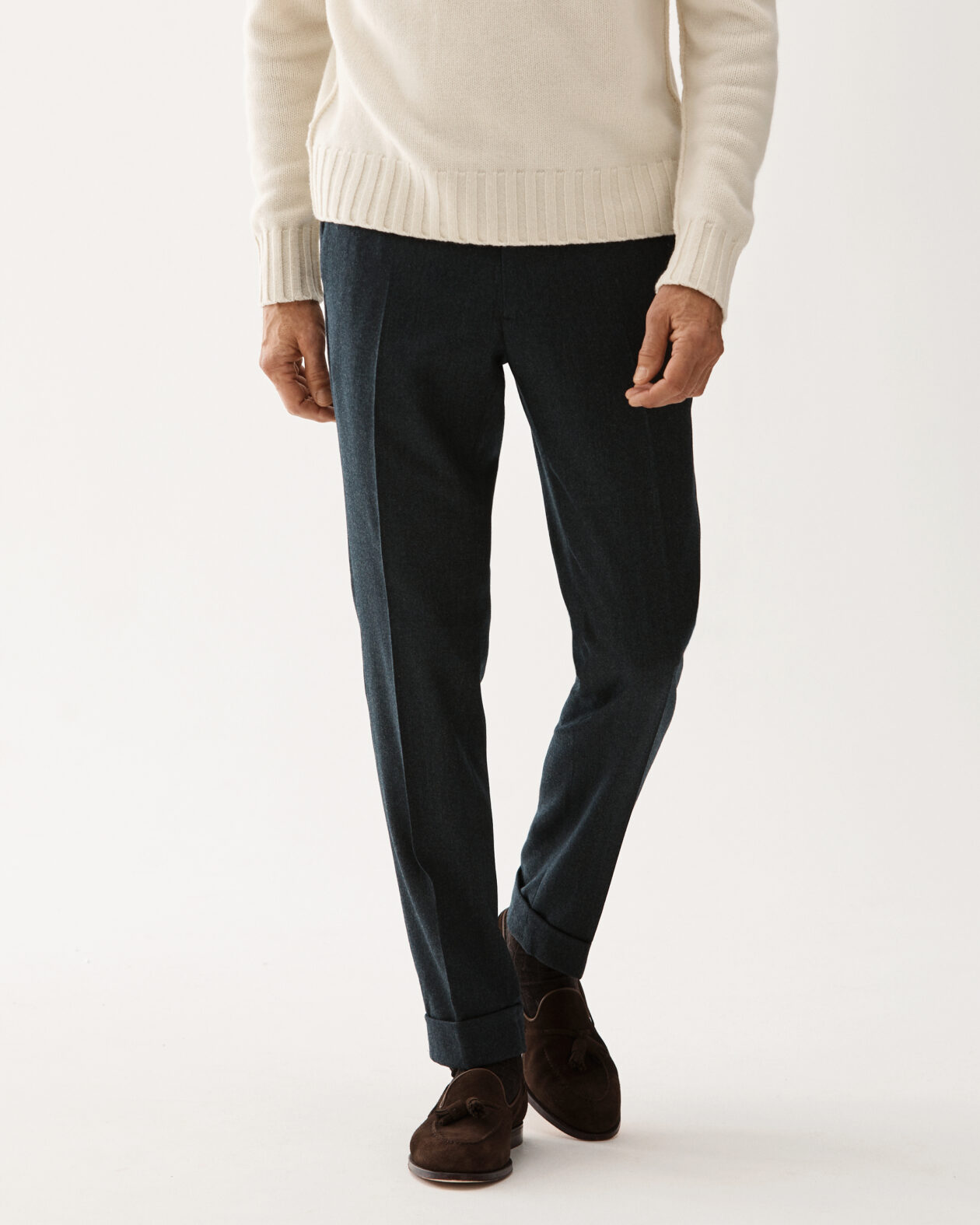 Wool Flannel Trouser Grey