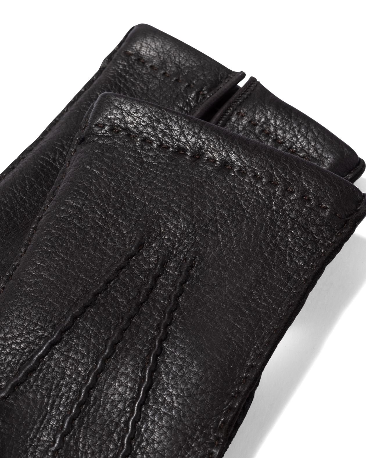 Deer Leather Gloves Black