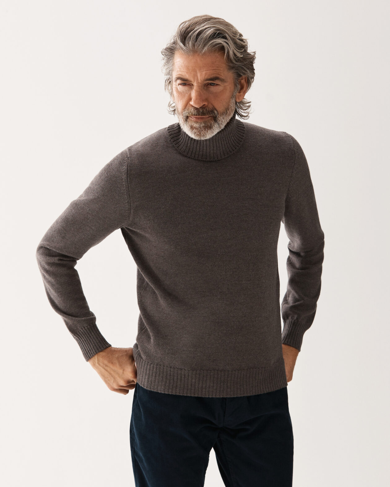 Turtleneck Wool Sweater Nougat