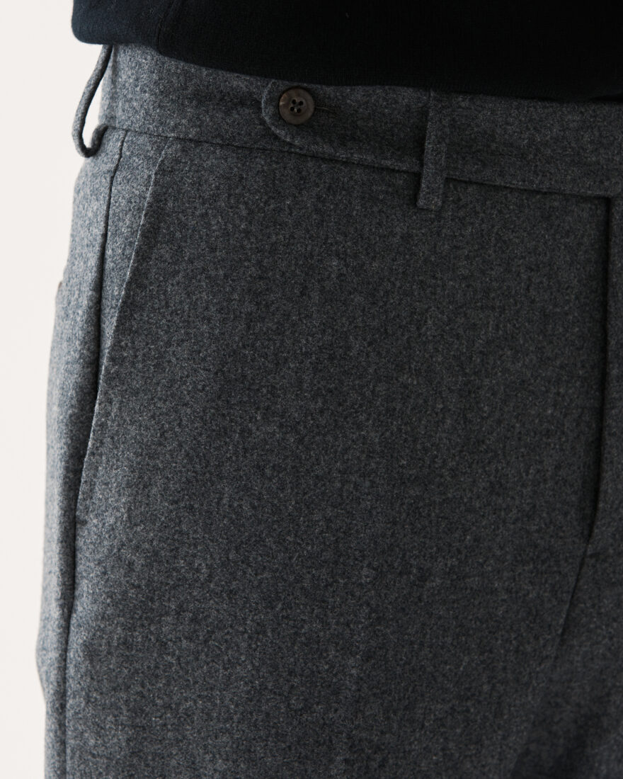 Tailored Wool Flannel Trouser Grey
