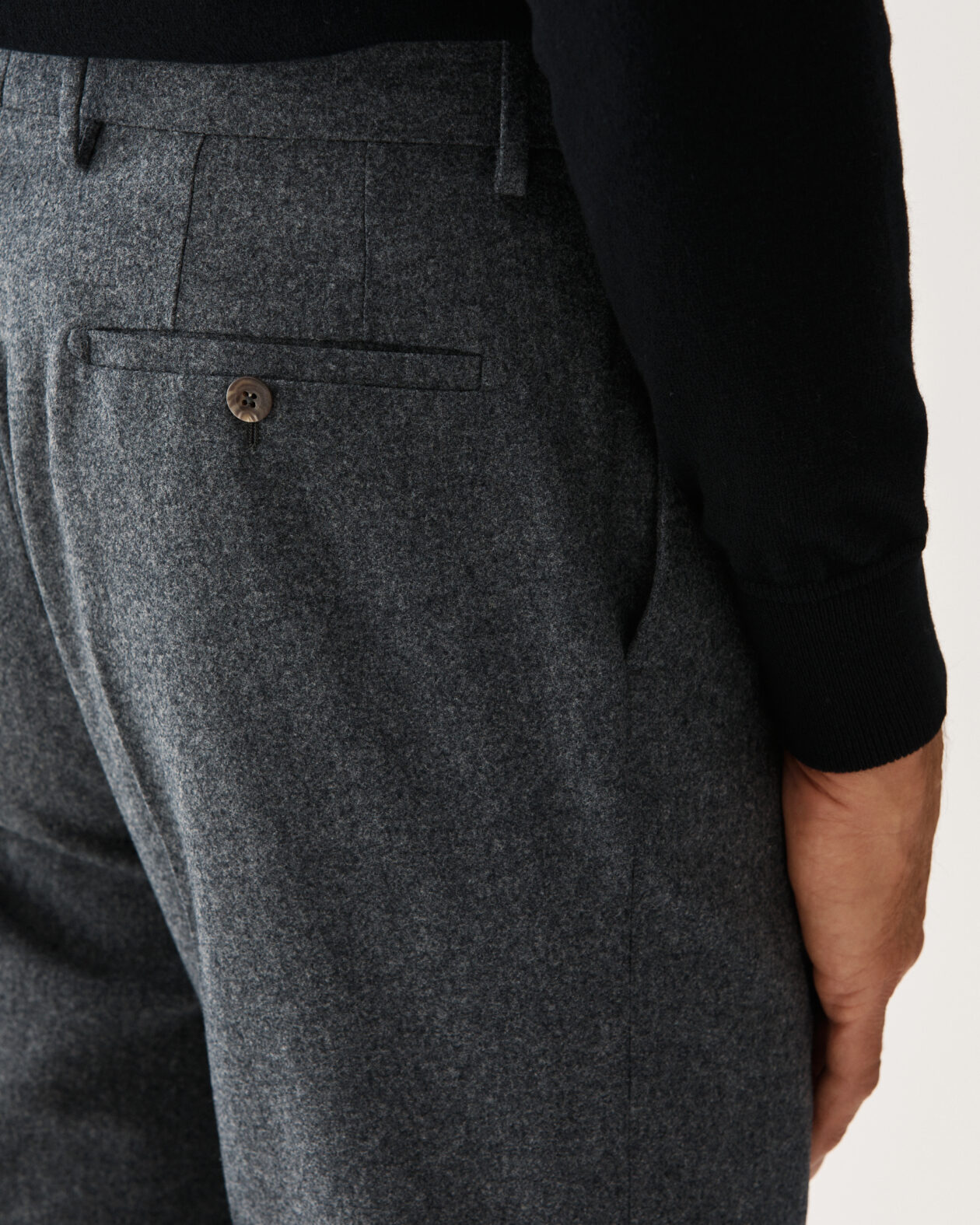 Tailored Wool Flannel Trouser Grey