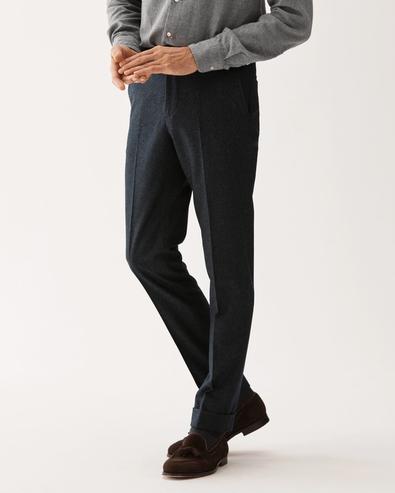 Wool Flannel Trouser Charcoal