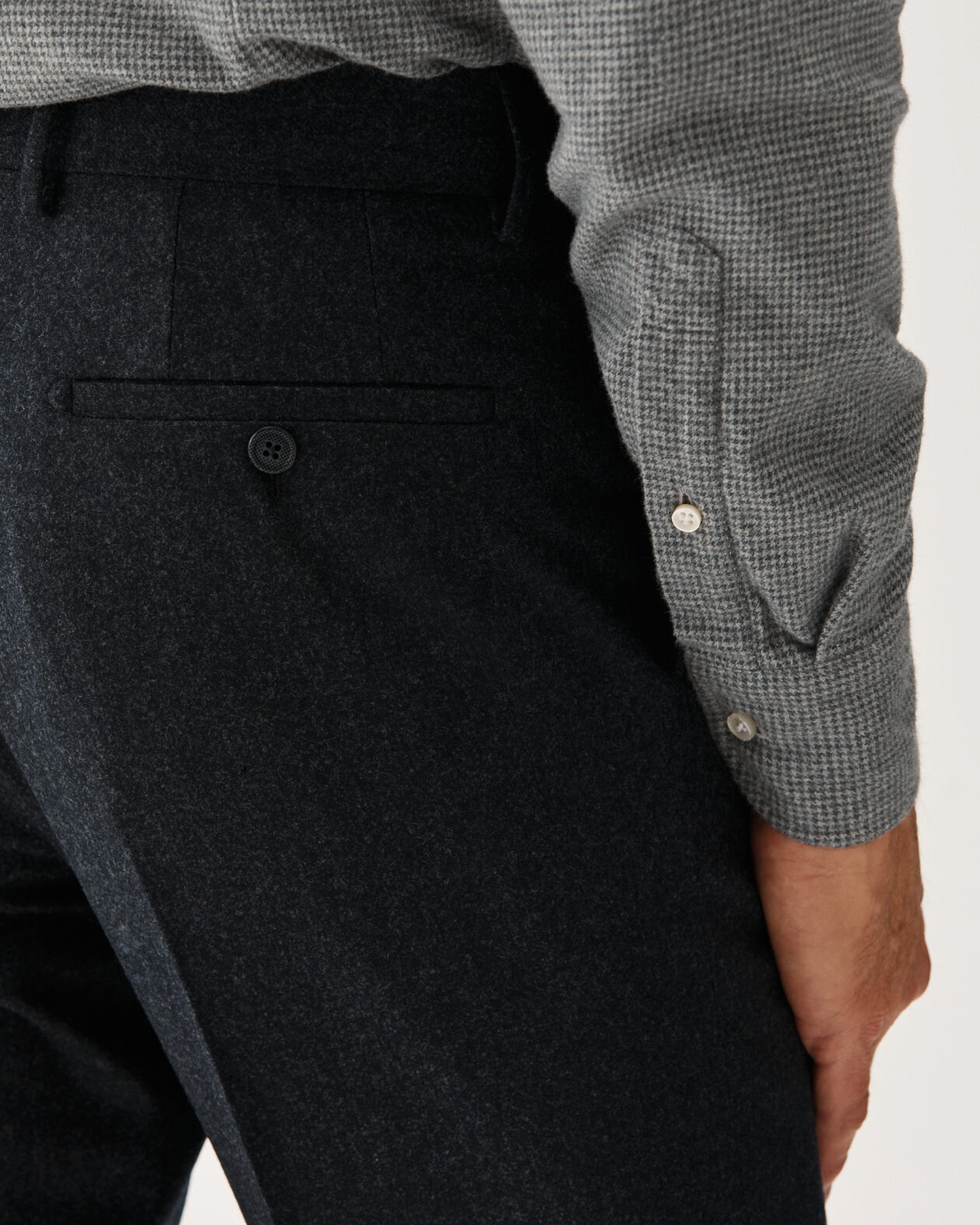 Wool Flannel Trouser Charcoal