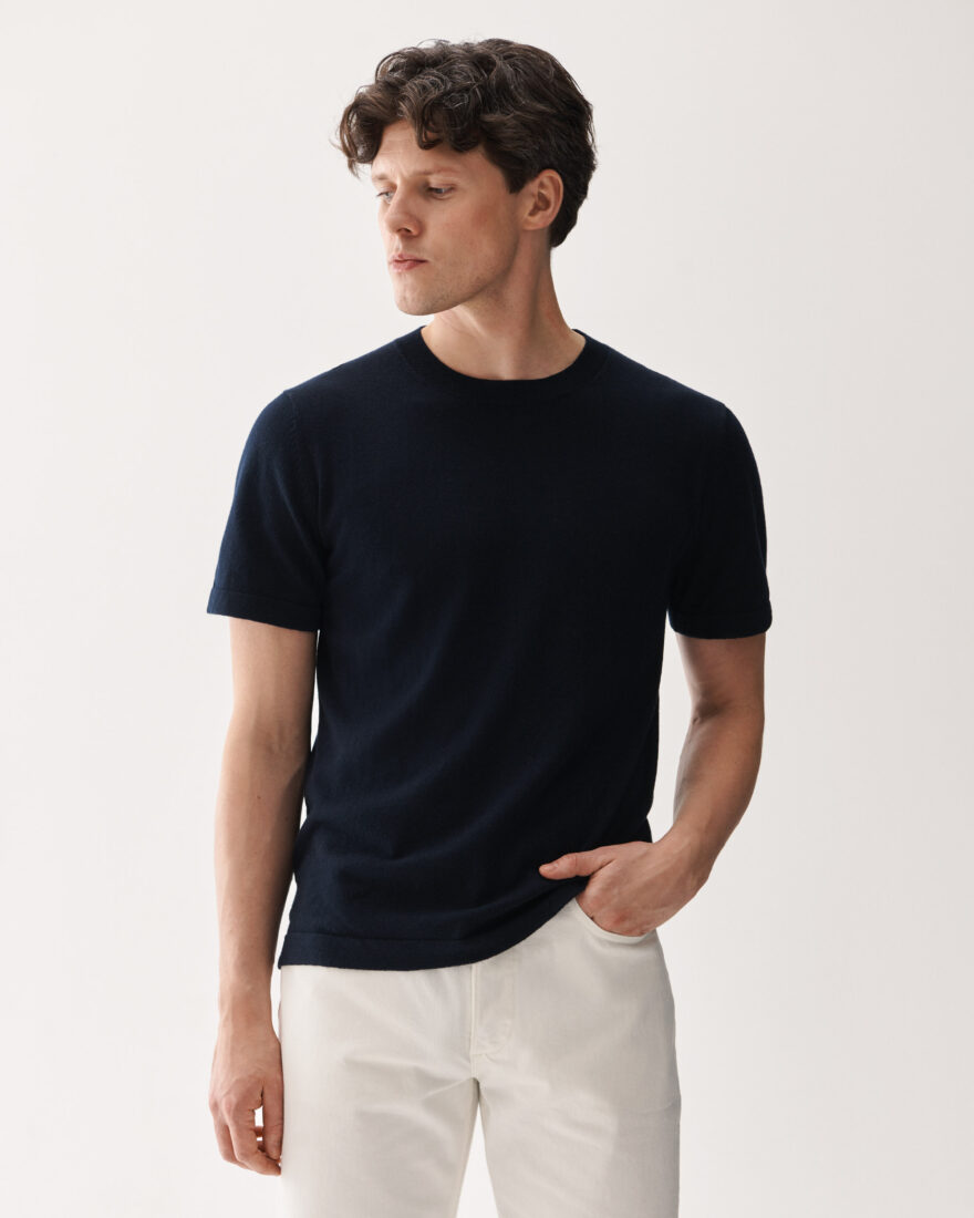 T-Shirt Merino Cotton Navy