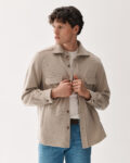 Wool Cashmere Shirt Jacket Sand