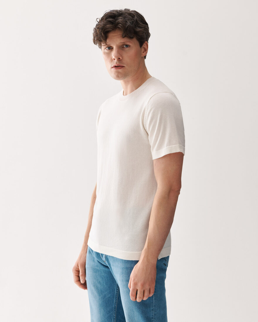 T-Shirt Merino Cotton Off-White