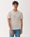 T-shirt Merino/Bomull Off-white