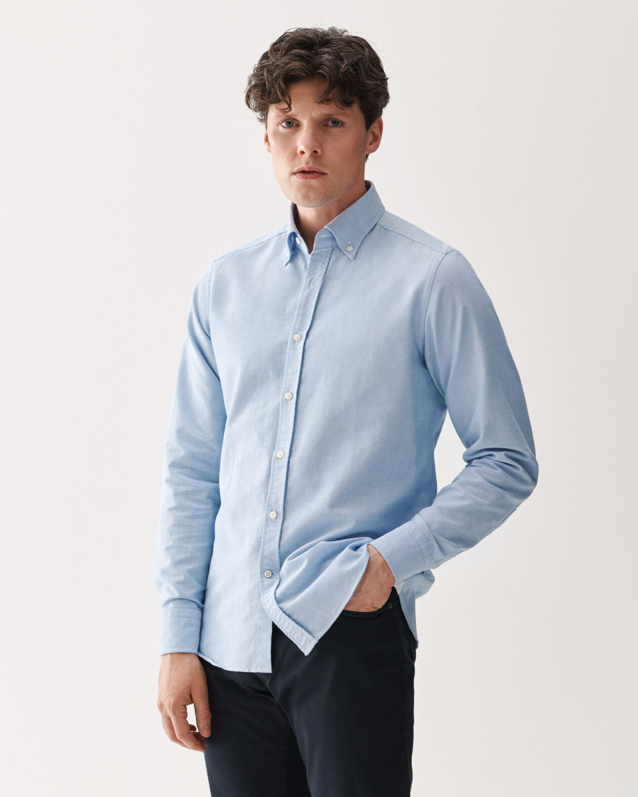 Skjorta Oxford Button Down Blå