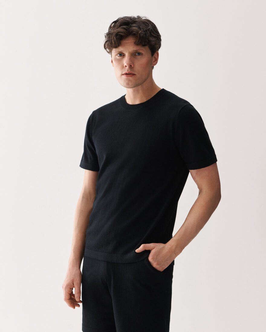 T-Shirt Merino Cotton Black