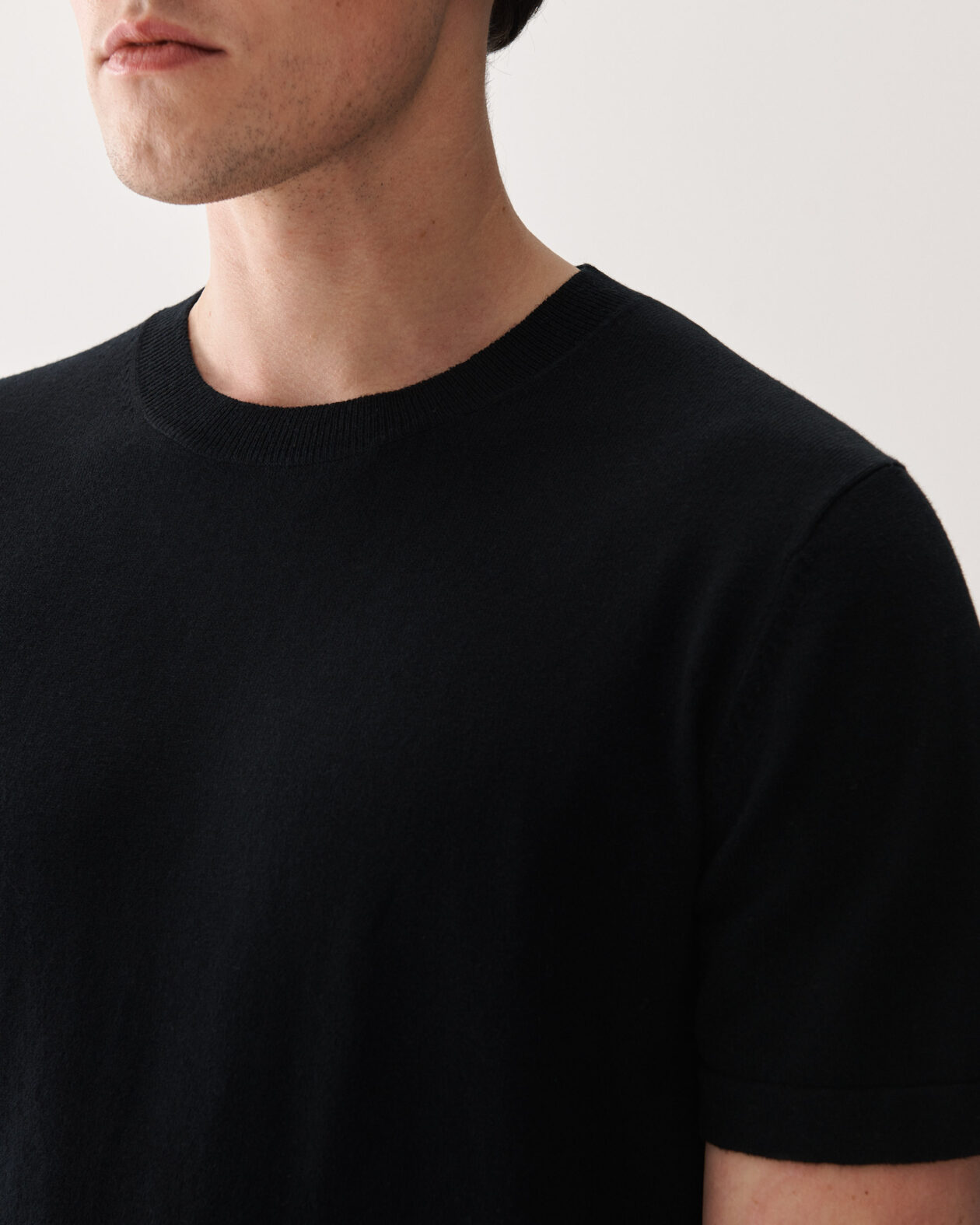 T-Shirt Merino Cotton Black