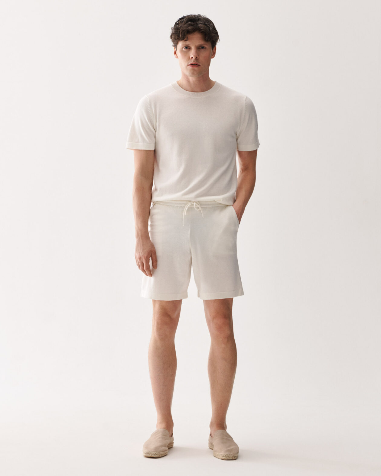 Shorts Merino Cotton White