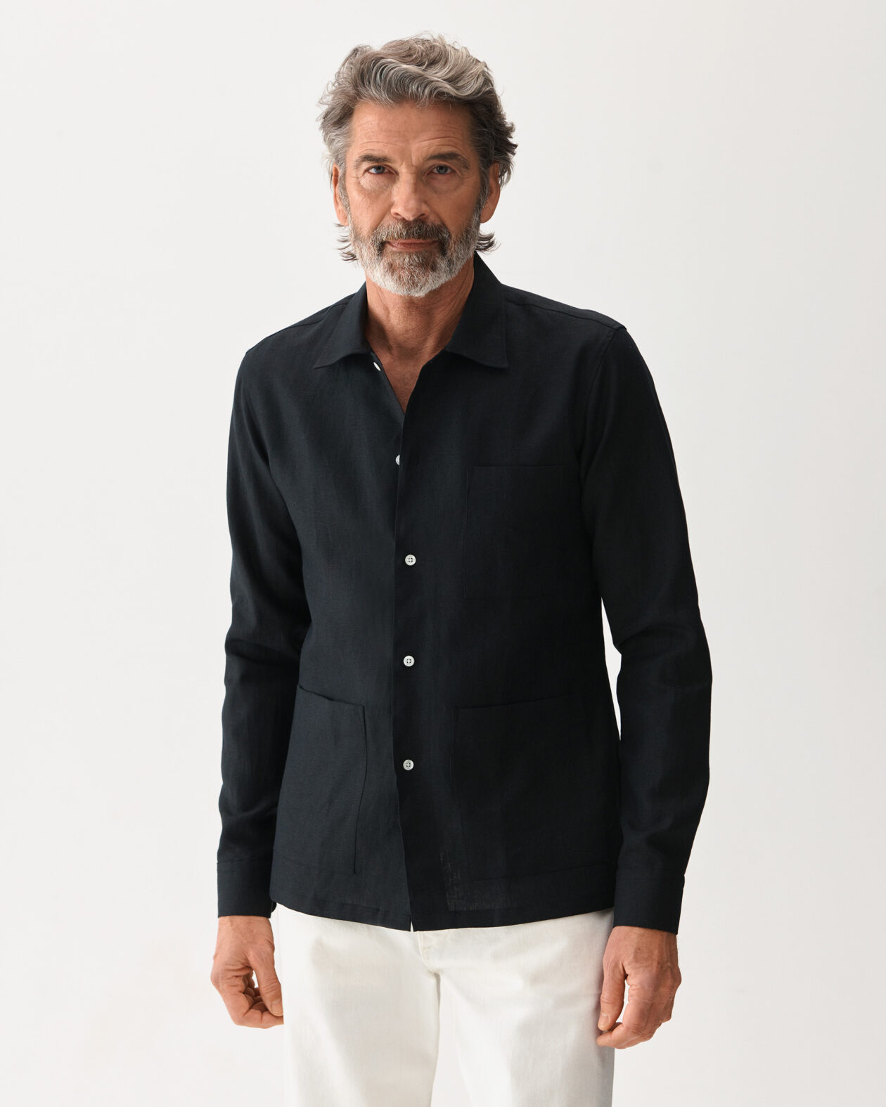 Resort Linen Shirt Black