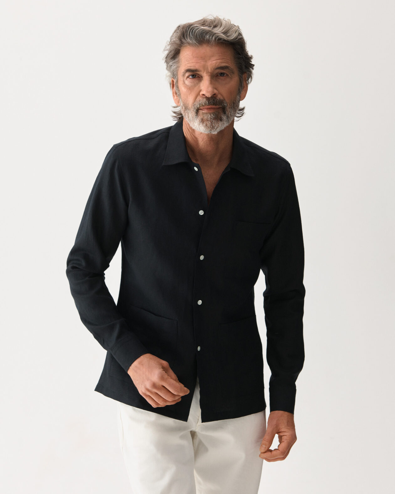 Resort Linen Shirt Black