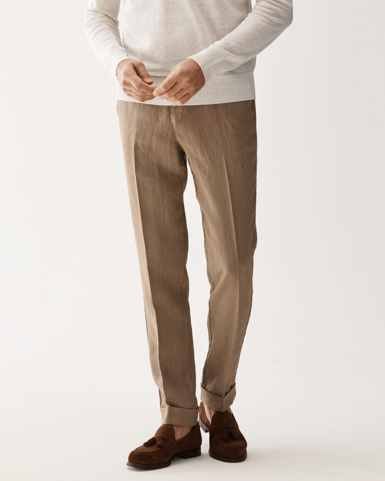 Tailored Linen Trouser Beige