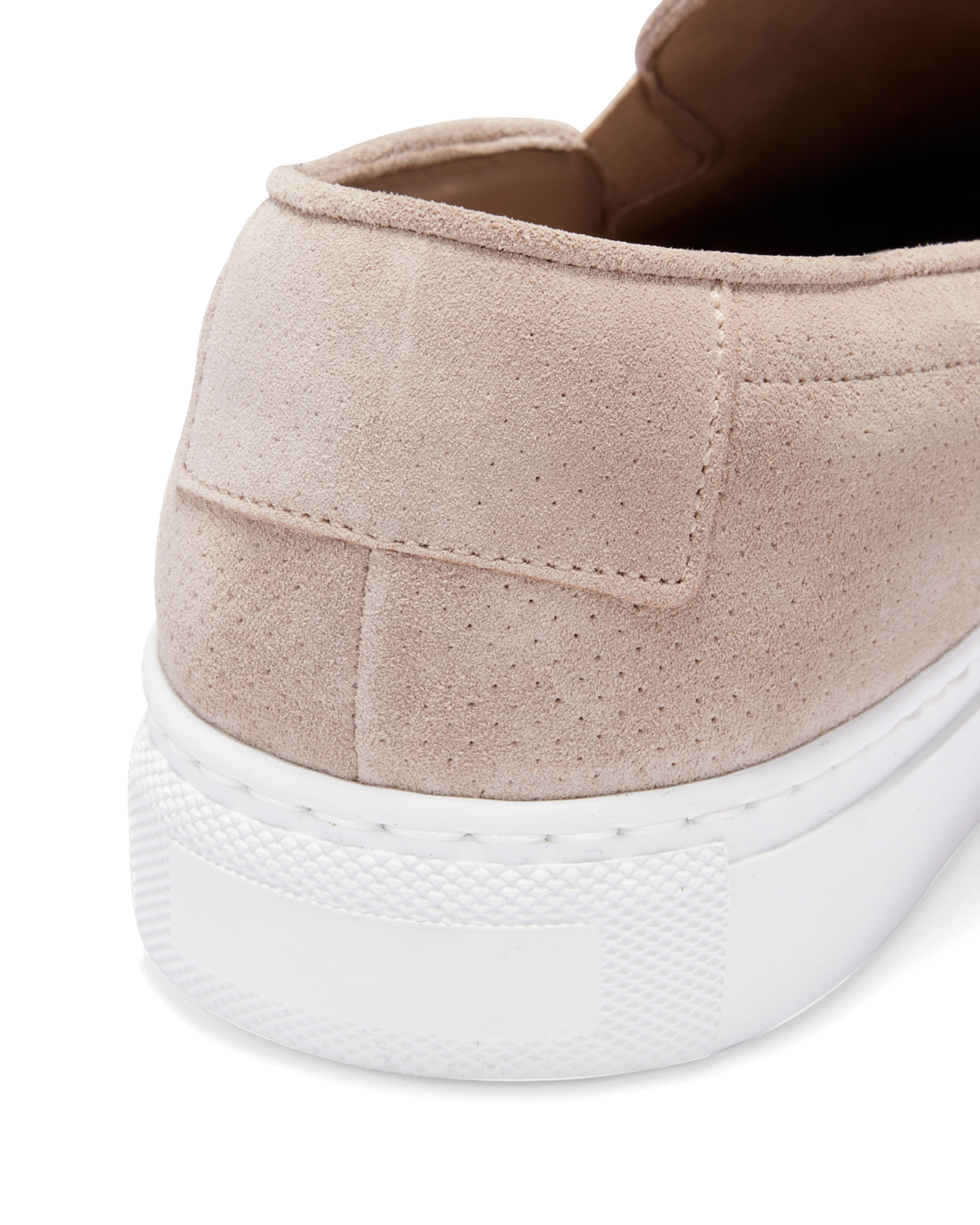 Slip-On Sneaker Perforated Suede Beige