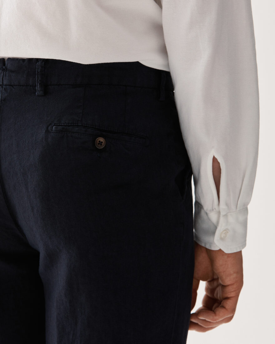 Tailored Linen Trouser Navy