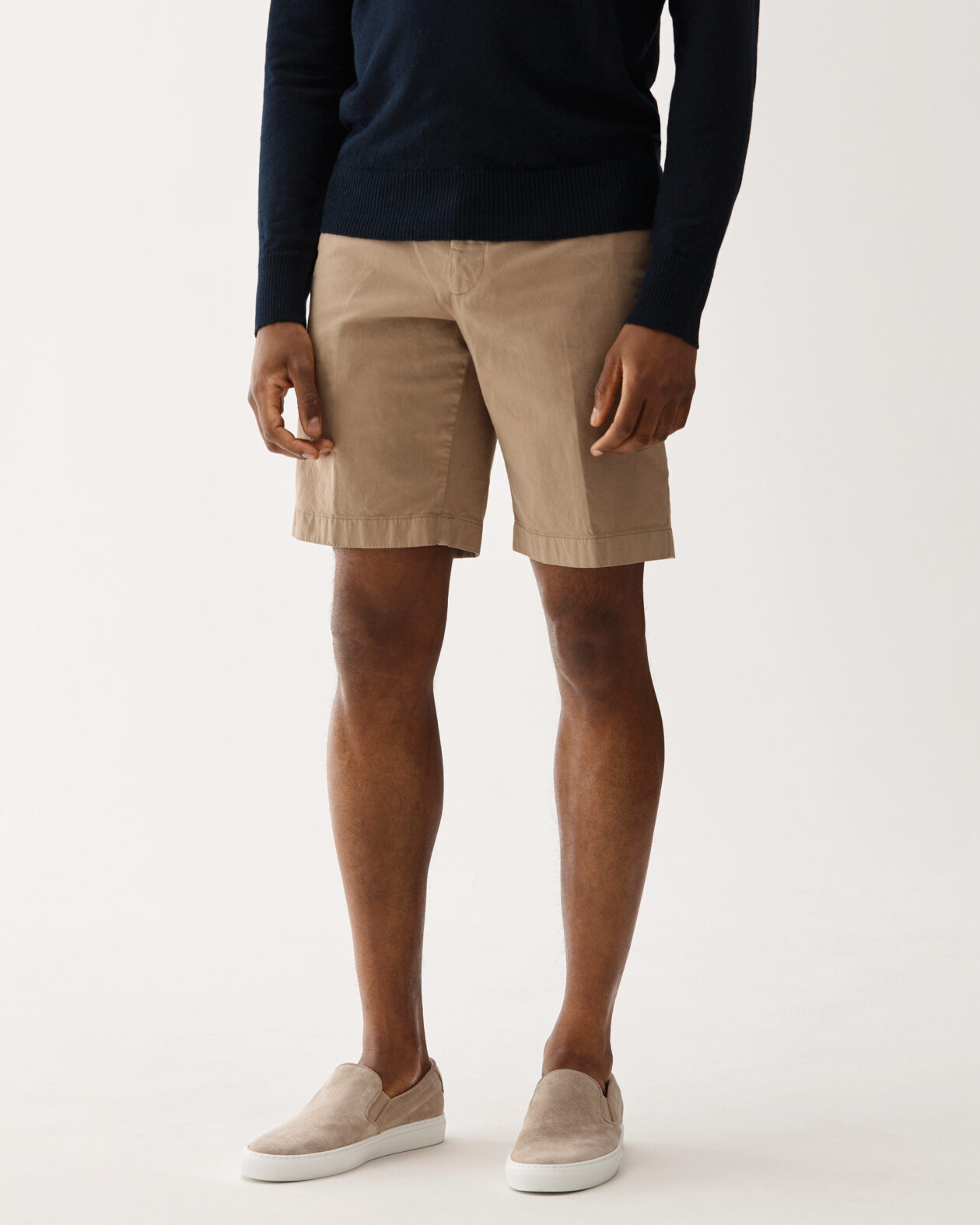 Shorts Bomull Stretch Beige