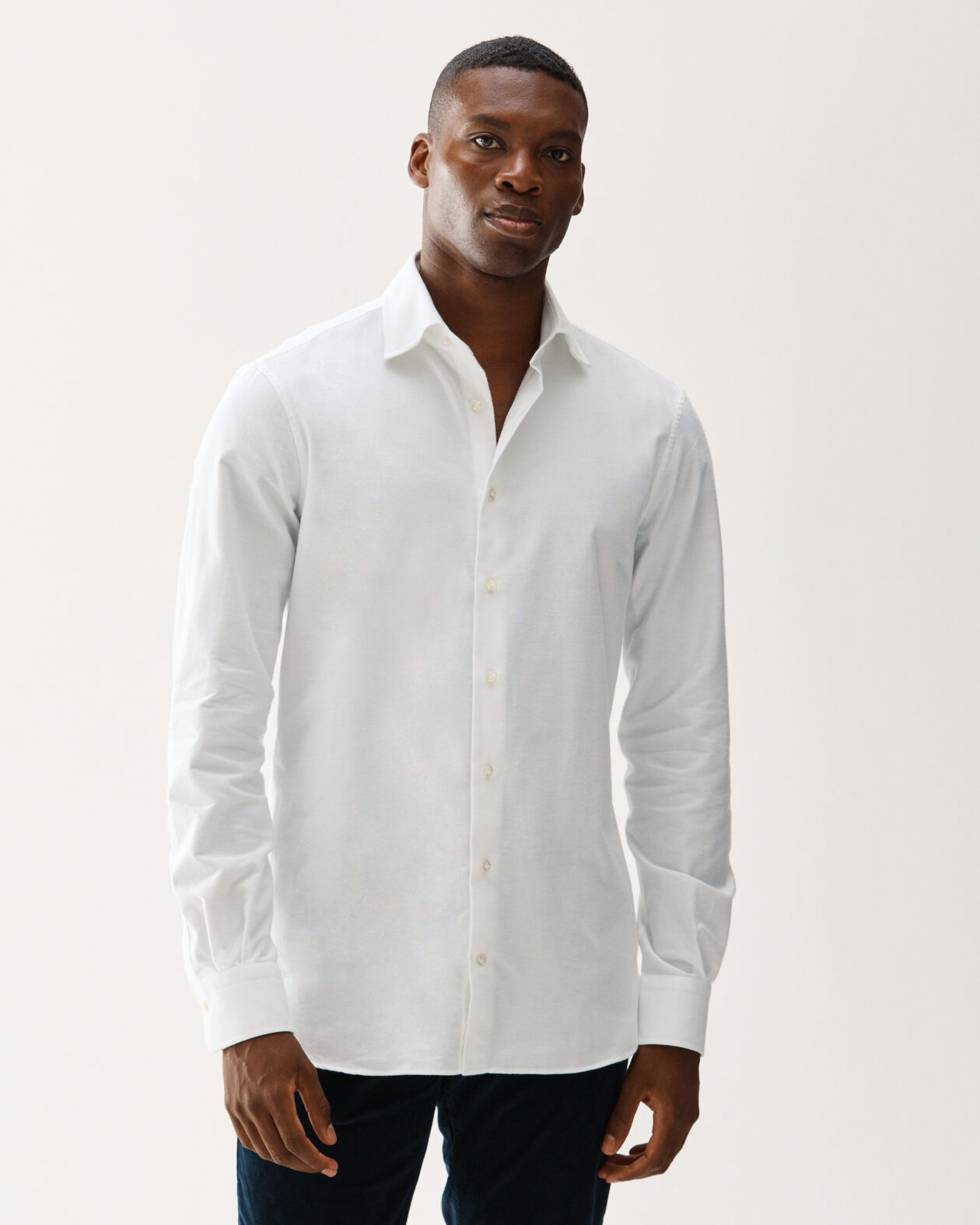 Brushed Cotton Shirt White