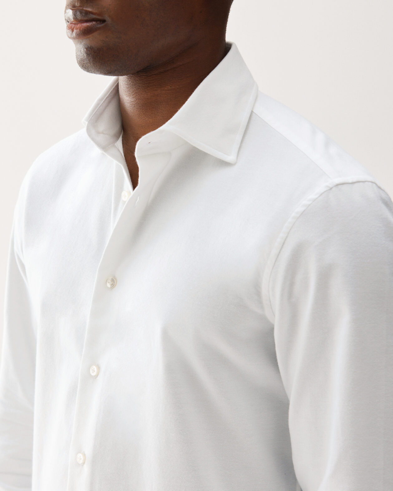 Brushed Cotton Shirt White