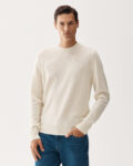 7 Gauge Crewneck Cashmere Sweater White