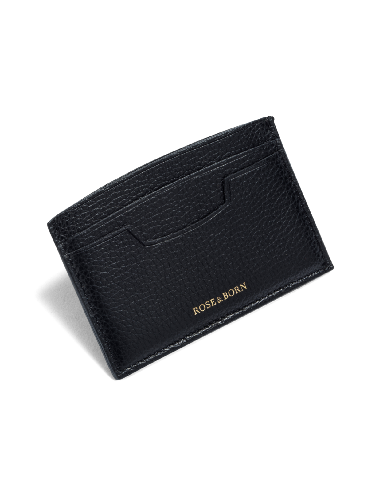 Grain Leather Card Holder Black