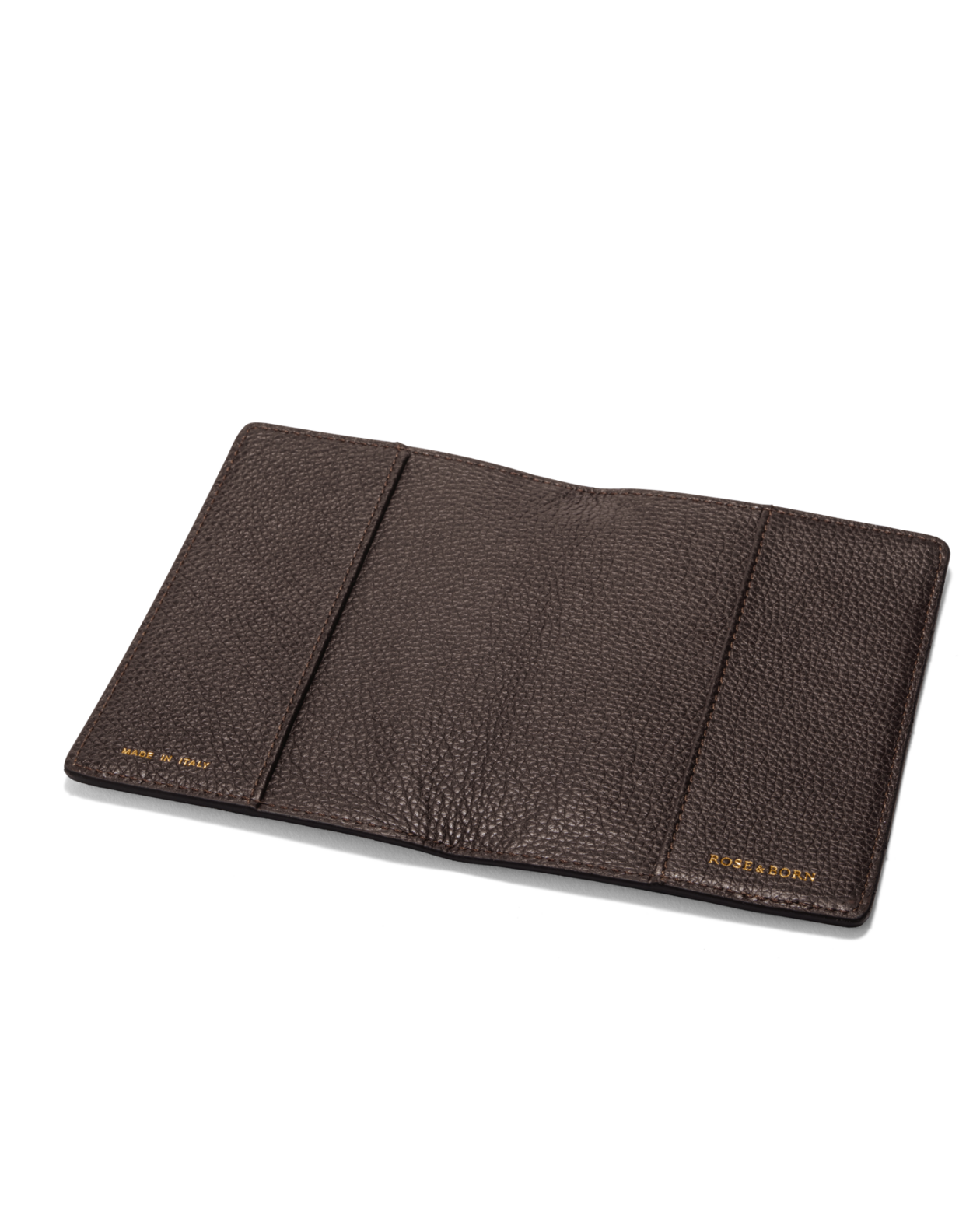 Grain Leather Passport Cover Brown