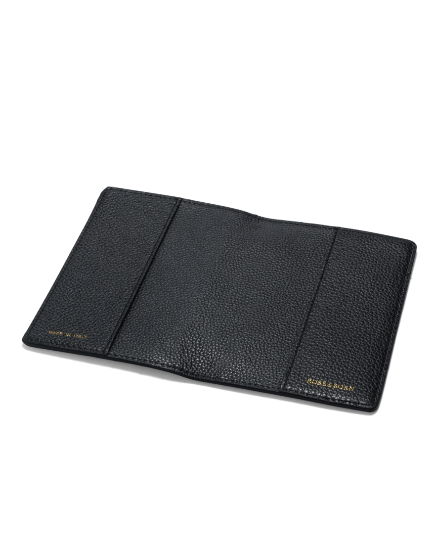 Grain Leather Passport Cover Black