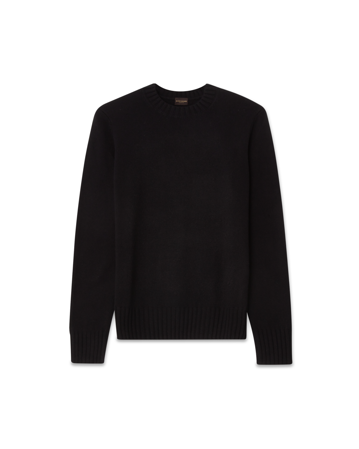 7 Gauge Crewneck Cashmere Sweater Black