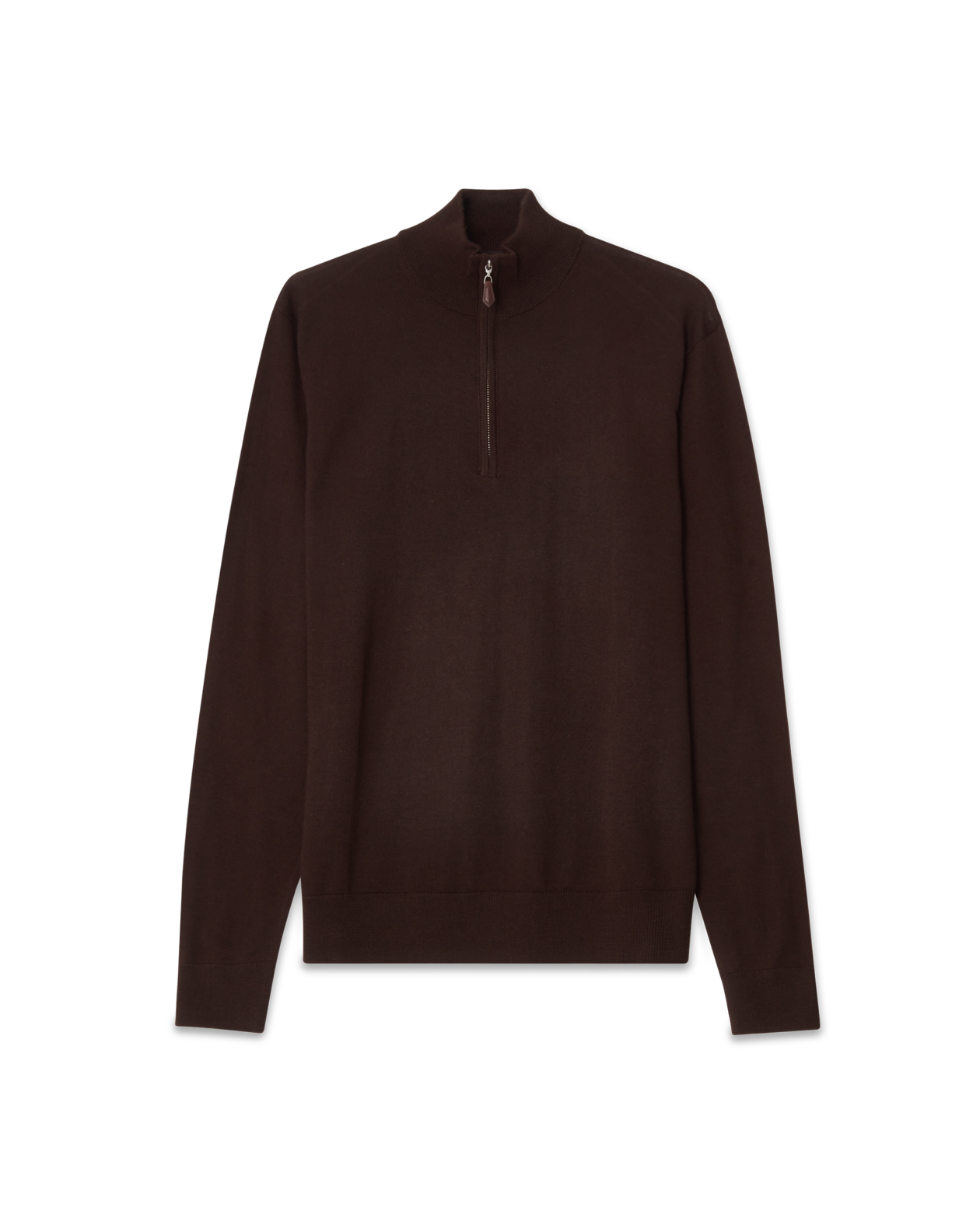 Cashmere Half-Zip Sweater Brown