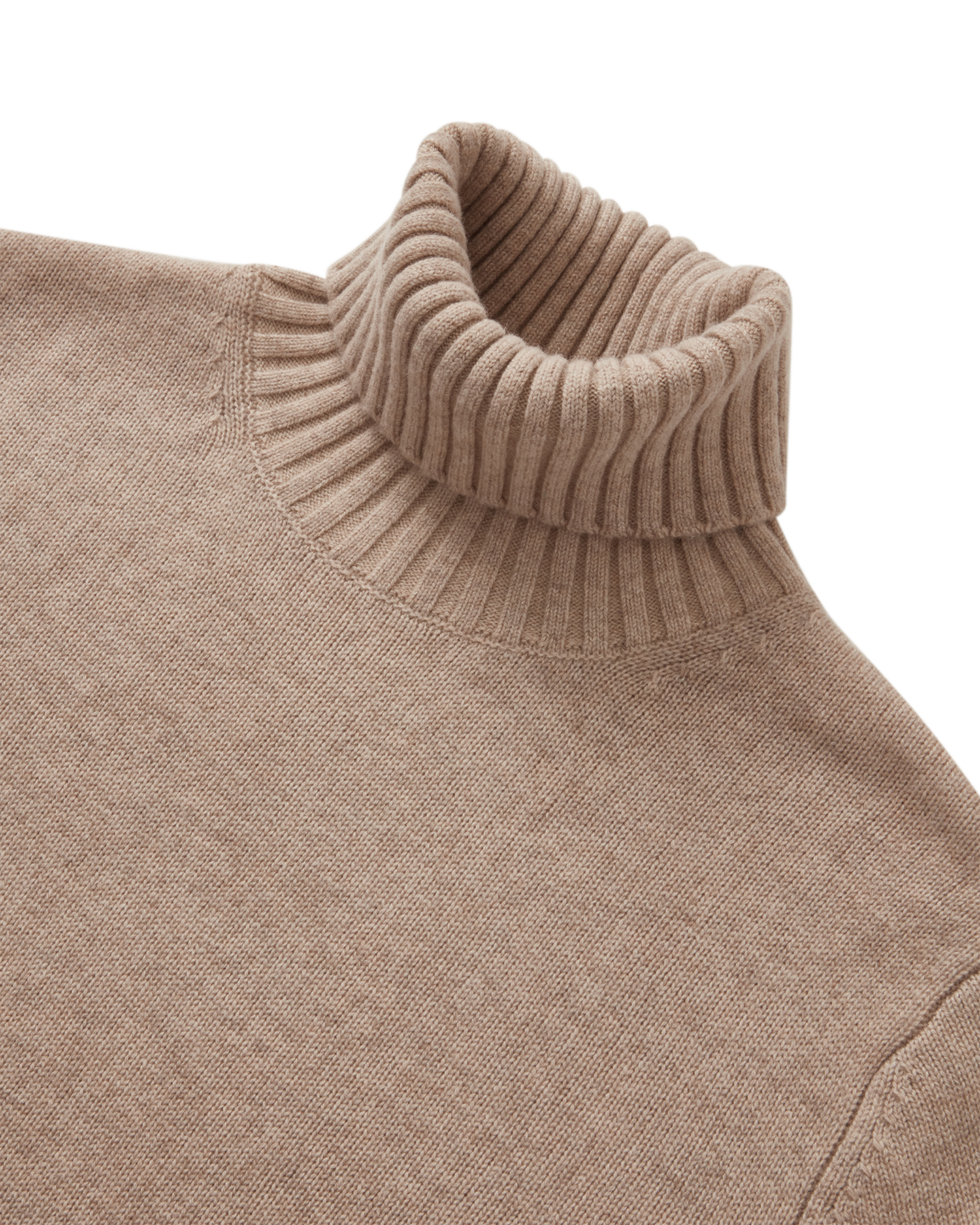 7 Gauge Turtleneck Cashmere Sweater Sand